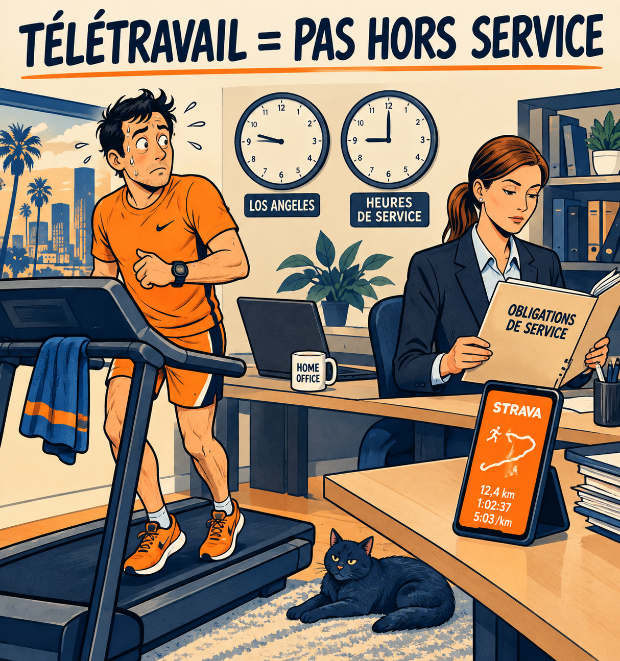 L'agent en télétravail doit...travailler